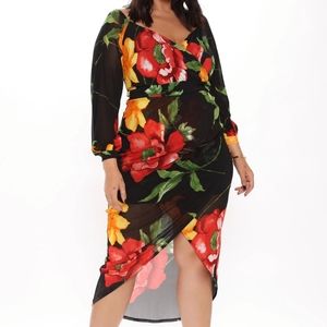 Fashion Nova Spontaneous Vacay Floral Maxi Dress